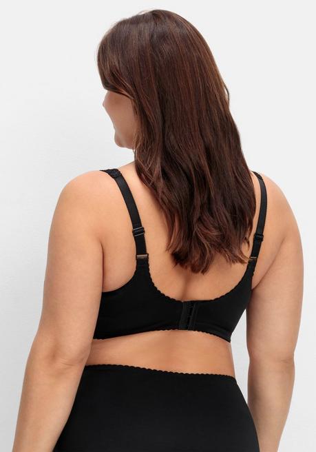 Sheego BH Ohne Bügel Mit Wattierten Cups - Schwarz Sheego