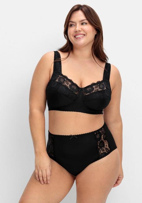 Sheego BH Ohne Bügel Mit Wattierten Cups - Schwarz Sheego