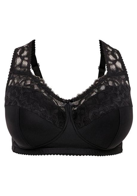 Sheego BH Ohne Bügel Mit Wattierten Cups - Schwarz Sheego