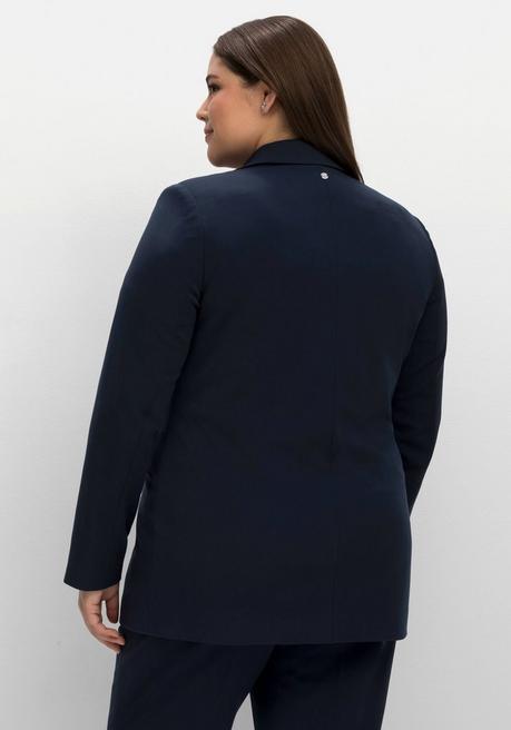 Sheego Blazer Mit Reißverschluss-Taschen - Nachtblau Sheego
