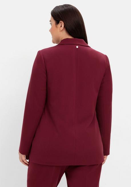 Sheego Blazer Mit Reißverschluss-Taschen - Weinrot Sheego