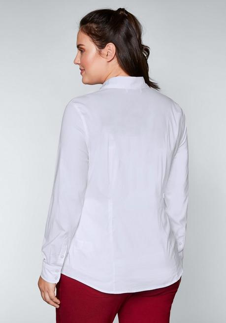 Sheego Bluse In Leicht Tailliertem Schnitt, Mit Stretchanteil - Weiß Sheego