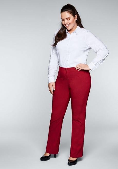 Sheego Bluse In Leicht Tailliertem Schnitt, Mit Stretchanteil - Weiß Sheego