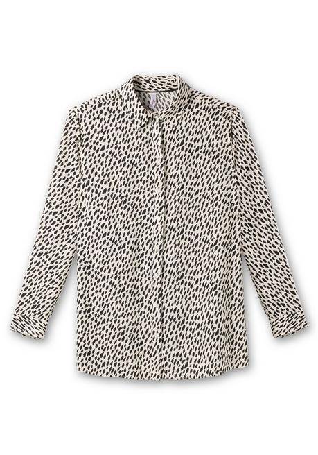 Sheego Bluse Mit Animal-Alloverprint, Aus Viskose - Ecru Bedruckt Sheego