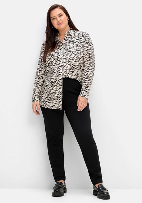 Sheego Bluse Mit Animal-Alloverprint, Aus Viskose - Ecru Bedruckt Sheego