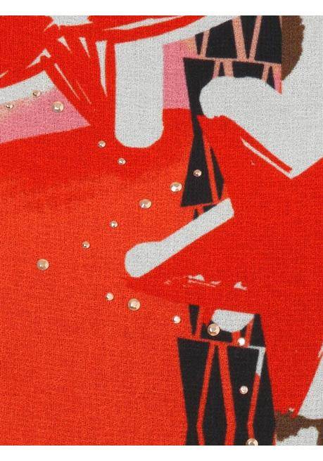 VIA APPIA DUE Blusenshirt Mit Frontdruck Und Gummizugsaum - Schwarz Bedruckt Sheego