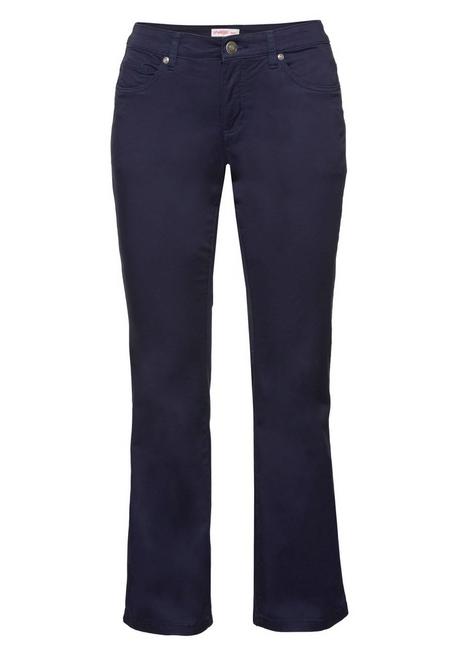 Sheego Bootcut-Hose Aus Elastischem Baumwoll-Twill - Marine Sheego
