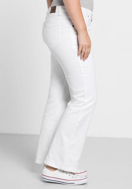 Sheego Bootcut-Jeans In 5-Pocket-Form, Mit Used-Effekten - White Denim Sheego