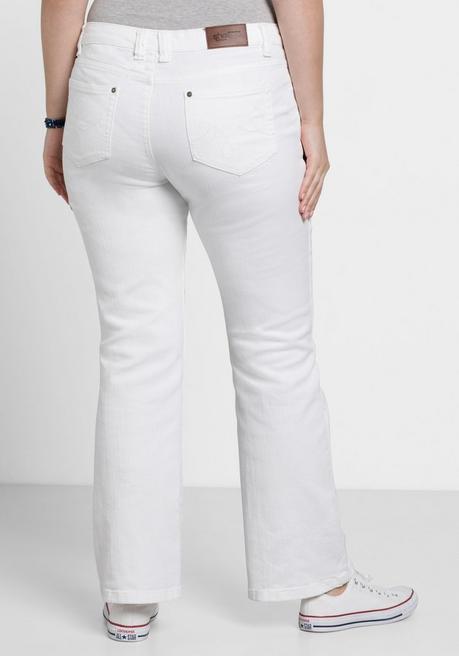 Sheego Bootcut-Jeans In 5-Pocket-Form, Mit Used-Effekten - White Denim Sheego