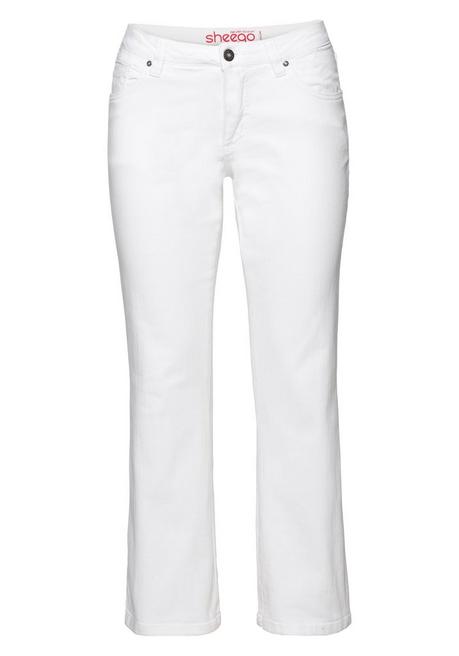 Sheego Bootcut-Jeans In 5-Pocket-Form, Mit Used-Effekten - White Denim Sheego