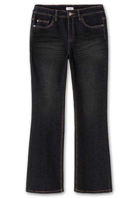 Sheego Bootcut-Jeans Mit 3D-Catfaces - Black Denim Sheego