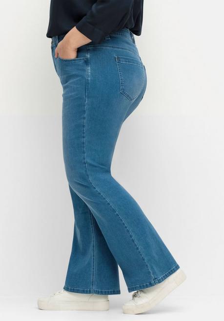 Sheego Bootcut-Jeans Mit Catfaces Und Shaping-Einsatz - Blue Denim Sheego