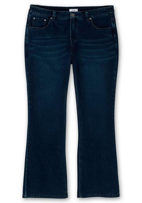 Sheego Bootcut-Jeans Mit Catfaces Und Shaping-Einsatz - Dark Blue Denim Sheego