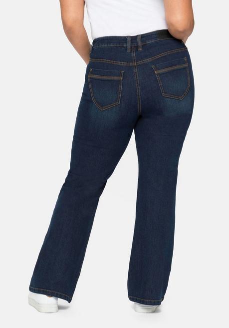 Sheego Bootcut Jeans Mit Innen Regulierbarer Bundweite - Dark Blue Denim Sheego