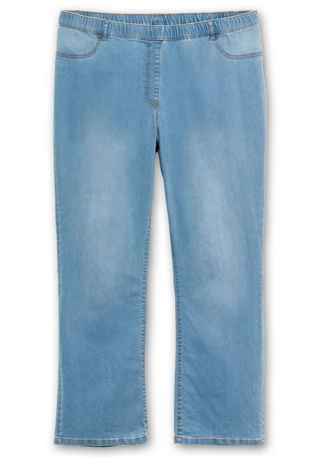 Sheego Bootcut-Jeans Mit Komfortbund Und Used-Effekten - Light Blue Denim Sheego