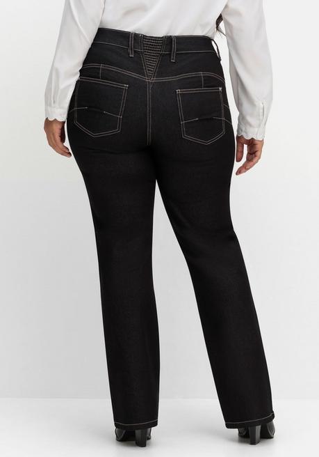Sheego Bootcut-Jeans Mit Push-up-Effekt - Black Denim Sheego