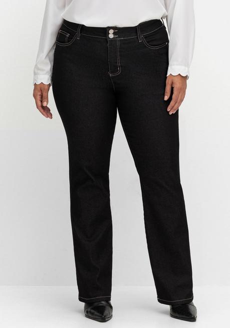 Sheego Bootcut-Jeans Mit Push-up-Effekt - Black Denim Sheego