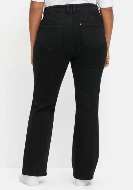 Sheego Bootcut Stretch-Jeans Mit Bodyforming-Effekt - Black Denim Sheego