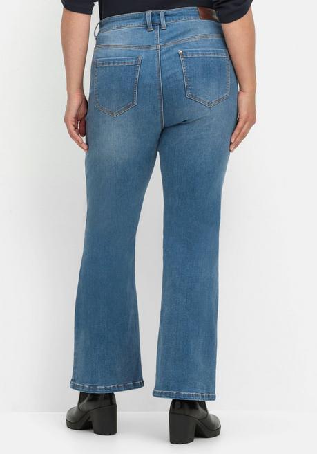 Sheego Bootcut Stretch-Jeans Mit Bodyforming-Effekt - Blue Denim Sheego
