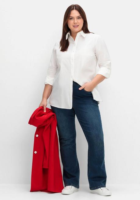 Sheego Bootcut Stretch-Jeans Mit Bodyforming-Effekt - Dark Blue Denim Sheego