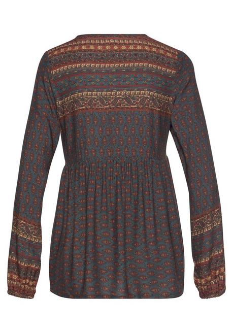 Buffalo LM Schlupfbluse - Braun Bedruckt Sheego