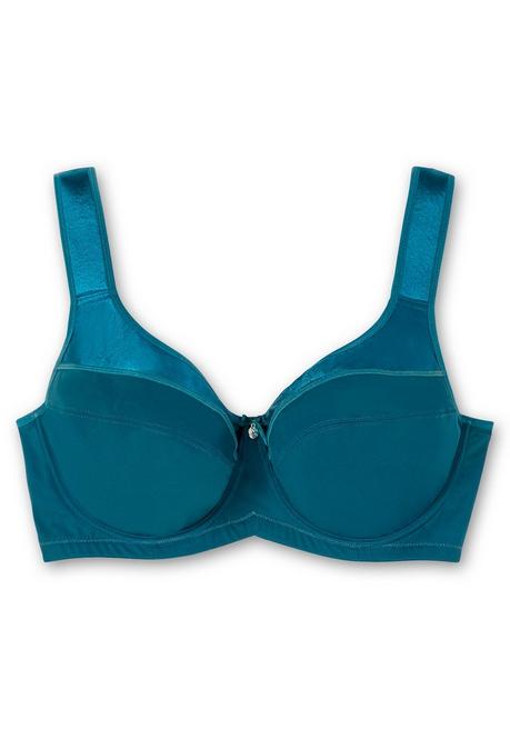 Sheego Bügel-BH Mit Kleiner Zierschleife, Breite Träger - Petrol Sheego