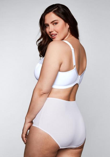 Sheego Bügel-BH Mit Leicht Transparenter Spitze - Weiß Sheego