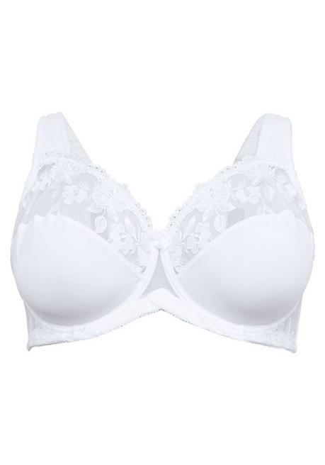 Sheego Bügel-BH Mit Leicht Transparenter Spitze - Weiß Sheego