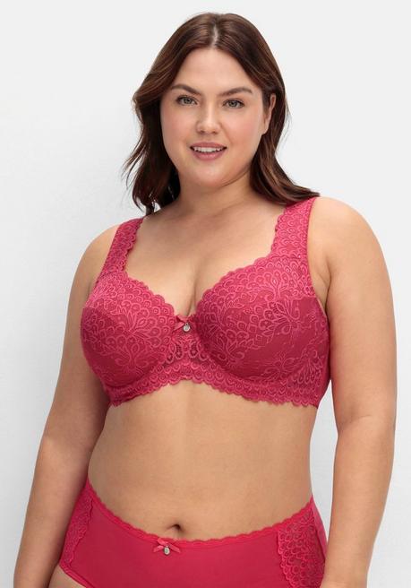 sheego Bügel-BH mit Stickerei-Spitze allover - orchidee sheego
