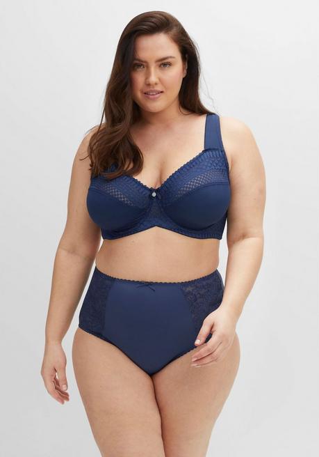 Sheego Bügel-BH Mit Transparenten Spitzendetails - Saphir Sheego