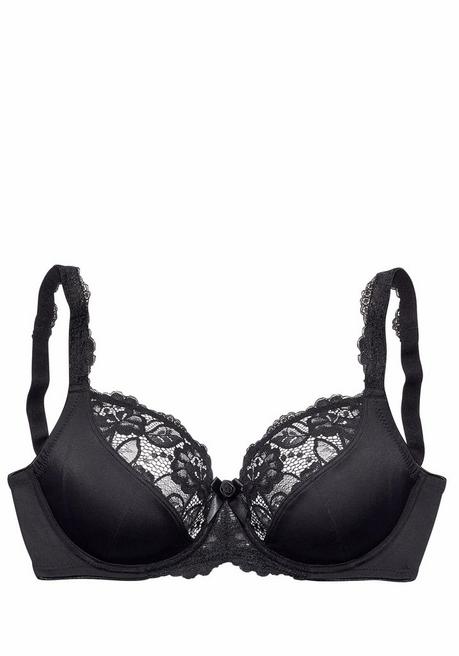 NUANCE Bügel-BH Mit Transparenter Spitze - Schwarz Sheego