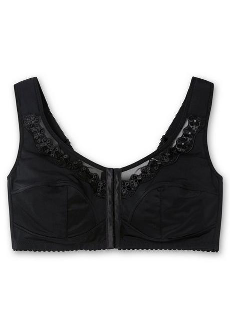 Sheego Bügelloser BH Mit Spitze Und Vorderverschluss - Schwarz Sheego