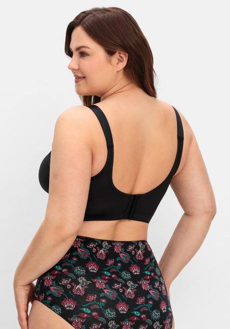 Sheego Bügelloser BH Mit Spitze Und Wattierten Cups - Schwarz Sheego