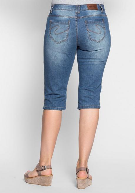 Sheego Caprijeans In Schmaler, Knielanger Form - Blue Denim Sheego