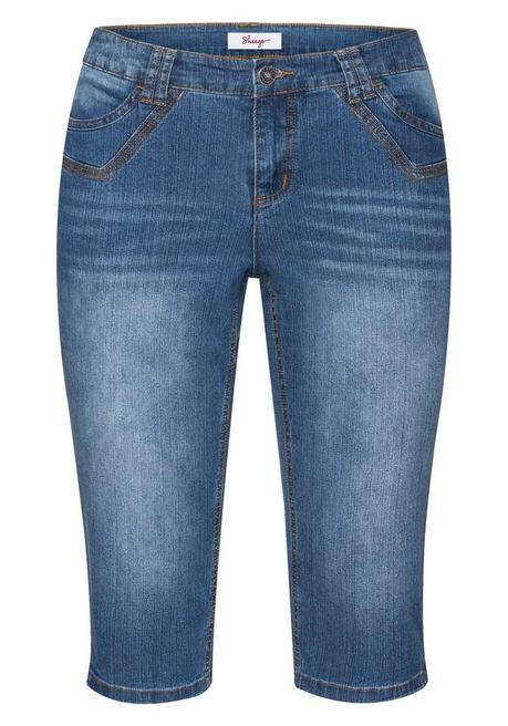 Sheego Caprijeans In Schmaler, Knielanger Form - Blue Denim Sheego