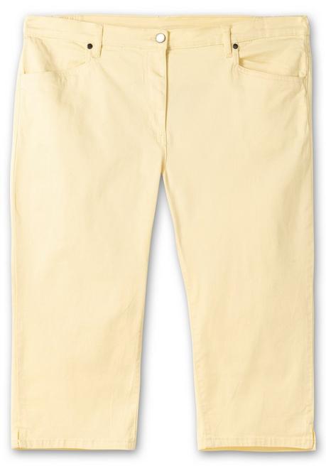 Sheego Caprijeans Mit Teilgummibund Und Glitzersteinen - Hellgelb Sheego