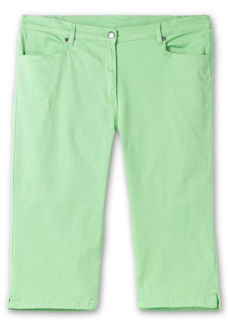Sheego Caprijeans Mit Teilgummibund Und Glitzersteinen - Lindgrün Sheego