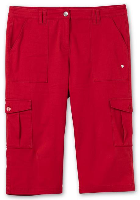 Sheego Cargo-Hose Mit Pattentaschen, In 3/4-Länge - Mohnrot Sheego