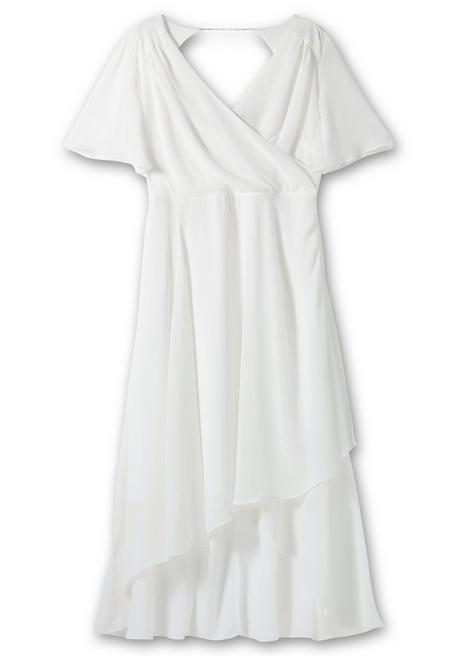 Sheego Chiffonkleid Im Lagenlook, Mit Unterkleid - Offwhite Sheego