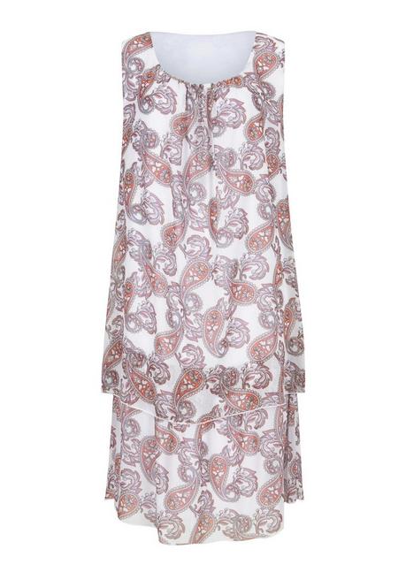 WITT Chiffonkleid In ärmelloser Form, Mit Paisleydruck - Ecru Bedruckt Sheego