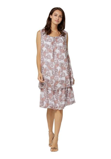 WITT Chiffonkleid in ärmelloser Form, mit Paisleydruck - ecru bedruckt sheego