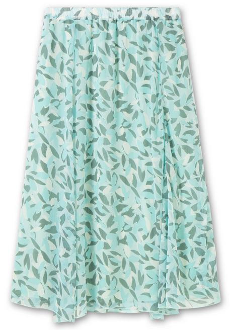 Sheego Chiffonrock Mit Blätterprint, In Maxilänge - Mint Gemustert Sheego