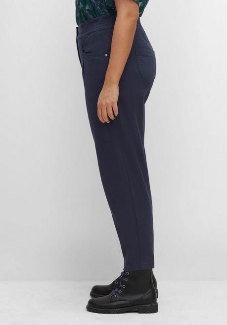Sheego Chinohose Aus Twill, Mit High-Waist-Bund - Nachtblau Sheego