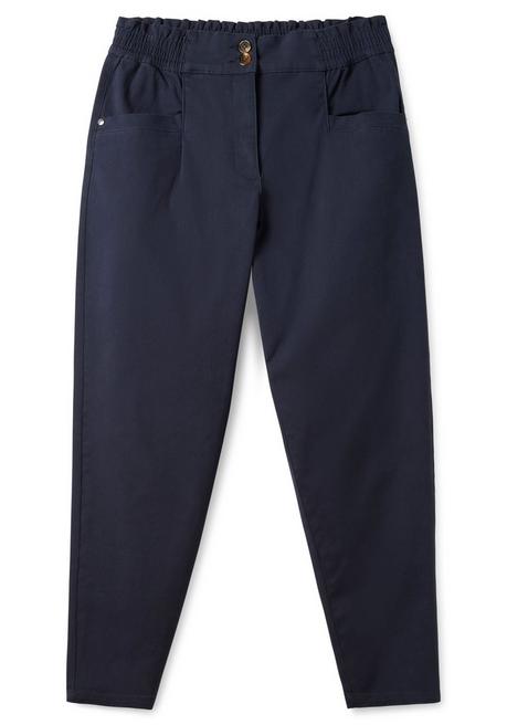 Sheego Chinohose Aus Twill, Mit High-Waist-Bund - Nachtblau Sheego