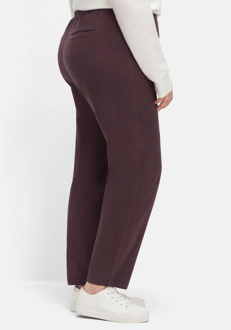Sheego Chinohose Mit Schlupfbund, Aus Weichem Twill - Burgund Sheego