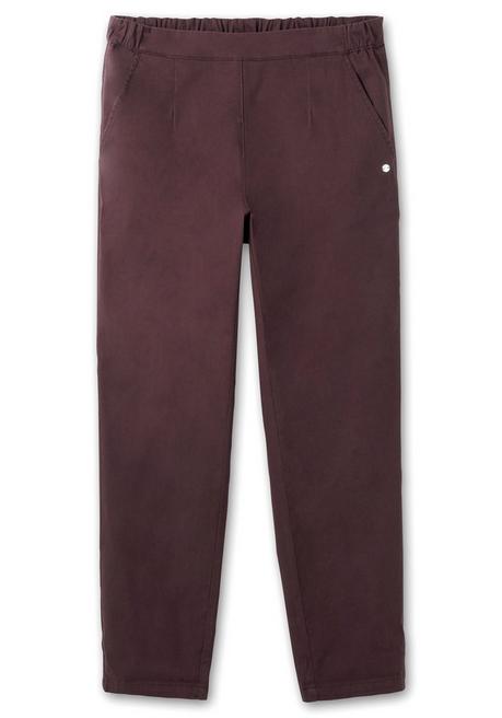 Sheego Chinohose Mit Schlupfbund, Aus Weichem Twill - Burgund Sheego