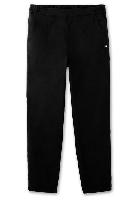 Sheego Chinohose Mit Schlupfbund, Aus Weichem Twill - Schwarz Sheego