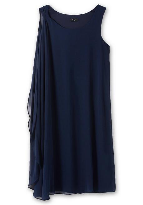 Sheego Cocktailkleid Aus Chiffon, In A-Linie - Marine Sheego