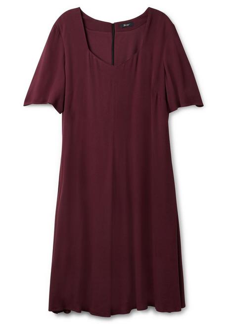 Sheego Cocktailkleid Aus Georgette, Mit Unterkleid - Aubergine Sheego