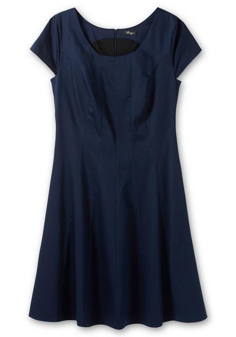 Sheego Cocktailkleid In A-Linie, In Bahnenform - Marine Sheego